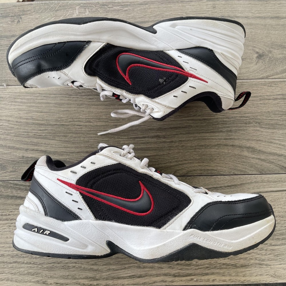 Nike Air Monarch IV Shoes Men 12 White Black Training 415445-101 Walking Sneaker - Picture 9 of 11